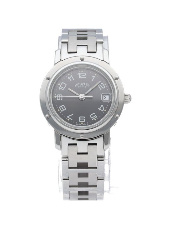 Hermes Clipper Watch SS Gray Polished main image 4